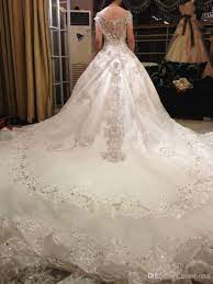 Hot Luxury V Neck Ball Gown Long Train Silk Organza Lace Applique Zuhair Murad 2014 Church Wedding Dresses Crystal Beaded Bling Bridal Gowns Wedding Dresses For Long Train Wedding Dress Ball