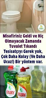 Bir miktar bulaşık deterjan sıkın ve tüm küvetin üzerine dökün. Tuvalet Tikanikligina Cozum Su Ve Bulasik Deterjani Dishwasher Detergent Cleaning Clean House