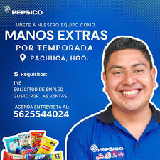 Buscas un empleo temporal? Únete a Pepsico como MANOS EXTRAS 📍CEDIS  SABRITAS, MINERAL DE LA REFORMA, PACHUCA HGO. Agenda entrevista al:  5625544024