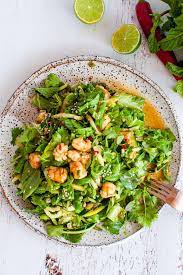 Pat shrimp dry with a paper towel. Thai Prawn Shrimp Salad Chilli Lime Dressing My Sugar Free Kitchen