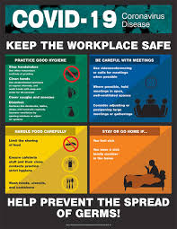 Covid 19 Safety Poster Keep The Workplace Safe Laminated 22 X 17 Amazon Com Industrial Scientific