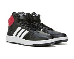 Adidas Black And Red High Tops Adidas Vs Hoops 2 0 High Top Sneaker Black Red Sneakers Sneakers Fashion High Top Sneakers