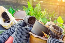 Plastic pots & planters cotswold planter 33cm tall square planter grey sizes available: How To Recycle Plant Pots For A Guilt Free Garden Zero Waste Memoirs