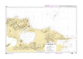 shom chart 4198 du ras enghela au cap farina baie et lac de bizerte