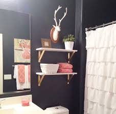 Navy White And Coral Bathroom Coral Bathroom Decor Bathroom Decor Colors Coral Bathroom