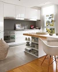 Small Apartment In Barcelona With Charming Design Kitchen Interior Kitchen Flooring Kitchen Design