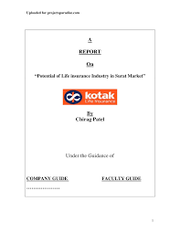 Kotak Life Insurance Project