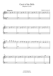 Contains printable sheet music plus an interactive, downloadable digital sheet music file. Carol Of The Bells Piano Solo Sheet Music Beginner Level I Christmas Music
