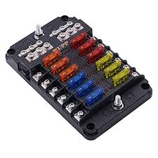120pcs car blade fuse box assortment fuses fit trucks suv rv automotive durable. Wupp Boat Fuse Block Waterproof Fuse Panel With Led Warning Indicator Damp Proof Cover 12 Circuits With Negative Bus Fuse Box Holder For Car Marine Rv Truck Dc 12 24v Fuses Included Buy