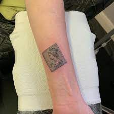 Postage stamps tattoos can be very impressive especially when they have a 3d look. Micro 1st Class Postage Stamp The Barefoot Artist Facebook