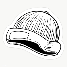 Black And White Png Sticker Download Premium Png Of Black And White Yarn Hat Sticker Transparent Png Black And White Stickers Black And White Doodle Mobile Stickers