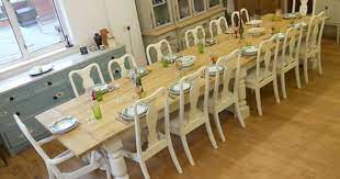 Modern white kitchen or dining table set 80cm 2 padded grey chairs wooden legs. Electronics Cars Fashion Collectibles More Ebay Long Dining Room Tables Large Dining Room Table Long Dining Table