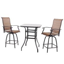 Here, your favorite looks cost less than you if you don't have a green thumb, but you want to enjoy a garden setting, put a fake leafy plant in the. Pyramid Home Decor Outdoor Bar Height Bistro Set 3 Piece Patio Set 1 Patio Table And Bar 2 Stool Chairs Phd Cm125 Bn The Home Depot