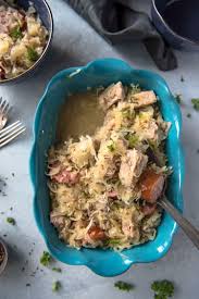 A healthy dinner you can make even if you forgot to we experimented with making frozen pork chops instant pot style until we got it just right! Nana S Pork And Sauerkraut Instant Pot Crock Pot Oven The Crumby Kitchen