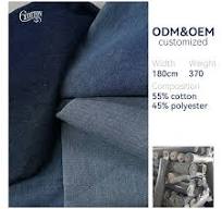 Stock 55% Cotton 45% Terylene 158gsm Cotton-polyester Blend Fabric for  Shirts lihua