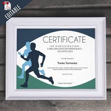 Sports Editable Certificate Template Editable Running Award Etsy Diplomas De Reconocimiento Diplomas Deportes