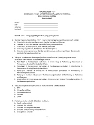 Soal diklat penguatan kepala sekolah dan kunci jawaban contoh dan latihan post test. Posttest Bimtek Spmi Revisi