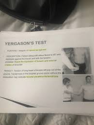 Image result for Yergason Test