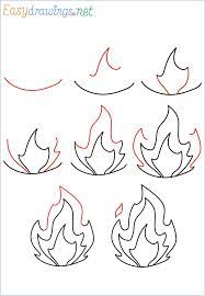 How To Draw Fire Step By Step For Beginners - 8 Easy Phase In 2021 Some Easy Drawings Easy Doodles Drawings Easy Doodle Art