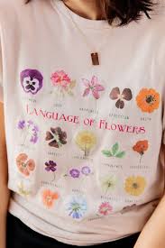 Language Of Flowers Chart Tee In 2019 Fashion Clothes