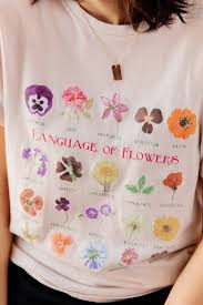 language of flowers chart tee in 2019 fashion clothes