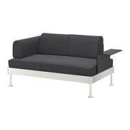 Les épais coussins recouverts de toile sunbrella offrent un grand confort à ce canapé Delaktig Canape 2 Places Av Table D Appoint Hillared Anthracite Ikeapedia