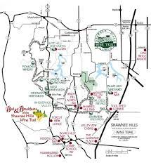 Shawnee Hills Wine Trail Map Wine Trail Shawnee Shawnee National Forest