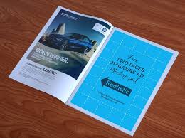 A Photo Realistic Mockup Showing An Open Magazine On A Table Use The Smart Magazine Ads Magazine Advert Print Ads