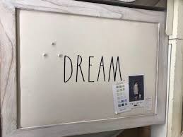 Wooden blackboard, chalkboard, message color: Ê€á´€á´‡ á´…á´œÉ´É´ Ê€á´‡ÊŸá´‡á´€sá´‡s On Instagram Nmp New Dream Bulletin Board With White Wood Border Thank You Motherdaughterdunn Rae Dunn Collection Ray Dunn Rae Dunn