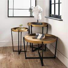 Shop allmodern for modern and contemporary black round coffee tables to match your style and budget. Bronze Coloured Iron Tray Tables With Black Iron Legs Tray Table Iron Table Table