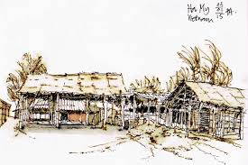Vietnam Street Scenes And Landscapes Urban Sketchers Landscape Sketch Street Scenes Urban Landscape