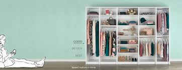 Closet systems keep your items tidy and organized. Closetmaid Premium Wood Closets