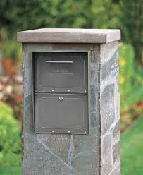 High Security Locking Column Mailbox Insert Brick Mailbox Mailbox Design Cool Mailboxes