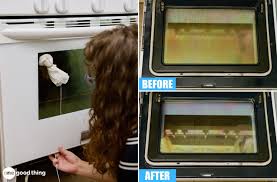 Spread the paste generously on the glass. How To Clean Between The Glass On Your Oven Door