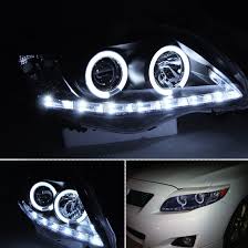 We currently carry 12 low beam headlight bulb products to choose from for your 2009 toyota corolla, and our inventory prices range from as little as $8.36 up to $99.99. Toyota 09 10 Corolla Black Drl Dual Halo Led Projector Headlights Lamp Sedan Auto Parts And Vehicles Car Truck Headlights Magenta Cl