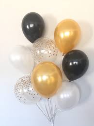 Black and white balloon are available in natural latex material that come in different these incredible. Black And Gold Balloon Bouquet Black And White Balloon Bouquet Black And Gold Balloons Gold Confetti Balloons