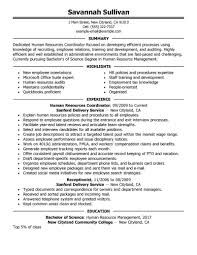 best hr coordinator resume example