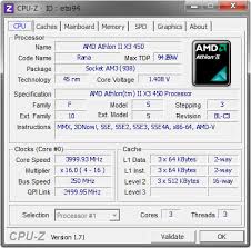 However, unlike its phenom siblings, it does not contain . Amd Athlon Ii X3 450 3999 93 Mhz Cpu Z Validator