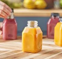 Captiva Containers 8 oz. Customizable Square PET Clear Juice Bottle -  320/Case