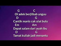 Berikut chord kunci gitar dan lirik lagu doa untuk ibu. Adek Berjilbab Ungu Lirik Chord Kunci Gitar Gampang Youtube