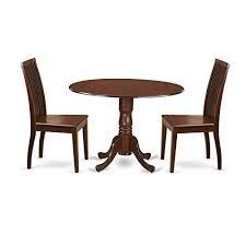 East West Furniture Dlip3 Mah W 3 Dublin Kitchen Table Set 3 Pieces Mahogany Small Kitchen Table Sets Kitchen Table Settings Solid Wood Dining Set