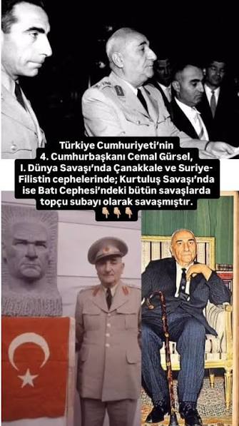 Cemal Gürsel, Harp Okulu’nu normal zamanda bitiremedi., I. Dünya Savaşı başladığı için eğitim yarıda kesildi. 1914’te subay adayı olarak doğrudan cepheye gönderildi. 1915’te 12. Tümen topçu subayı ...