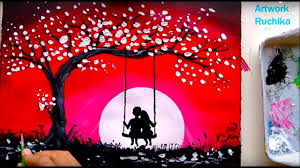 Swing Under The Moonlight Painting 3 Color Painting Acrylic Painting Tutorial Youtube Tutorial includes a free download of a nativity silhouette couple silhouette silhouette painting silhouette pictures animal silhouette shadow painting painting & drawing. swing under the moonlight painting 3 color painting acrylic painting tutorial