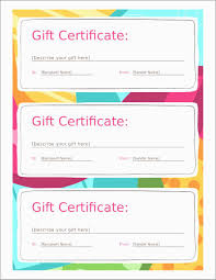 Free Printable Gift Certificates Templates Certificate