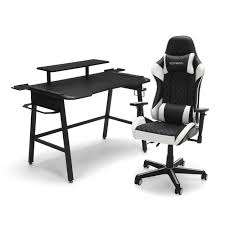 Respawn Gaming Chair Rsp 100 And Gaming Desk Rsp 1010 Bundle Esports Gaming Battlestation White Gray Walmart Com In 2020 Gaming Desk Gaming Chair Battlestation