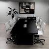 White modern conference table design. 1