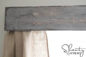 These types of valances create a warm cozy atmosphere that will make everyone feel welcome in your home. Diy Wooden Window Cornice Shanty 2 Chic