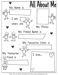 Check spelling or type a new query. All About Me Worksheet For Kids Your Home Teacher