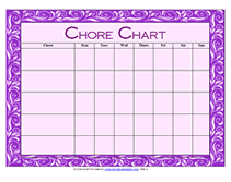 free printable chore charts for children