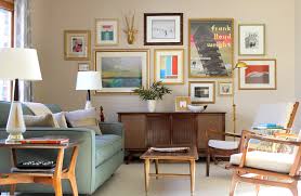 Mid Century Living Room Danish Lounge Chairs Gallery Wall Mersman Side Table Vintage Lamp Retro Living Rooms Mid Century Living Room Modern Rustic Living Room